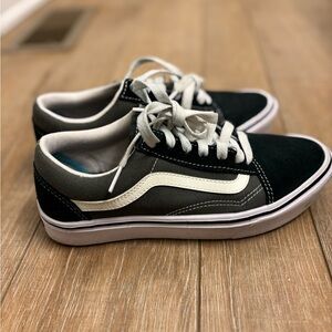 Vans Dark Green and White Sneakers